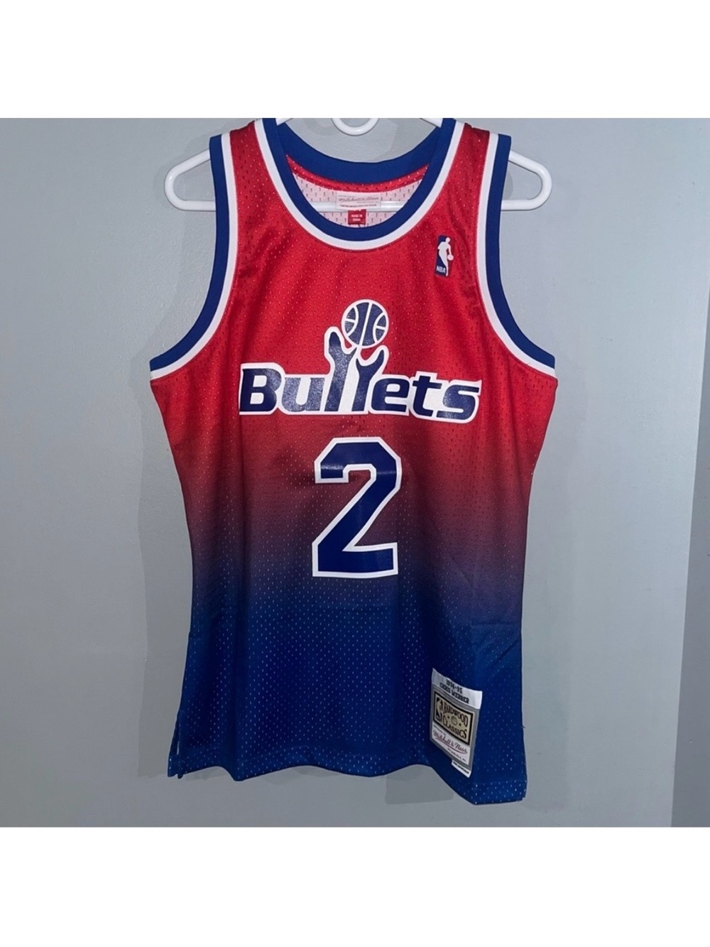Chris Webber Mitchell & Ness 1994-95 Throwback Washington Bullets NBA Jersey NWT